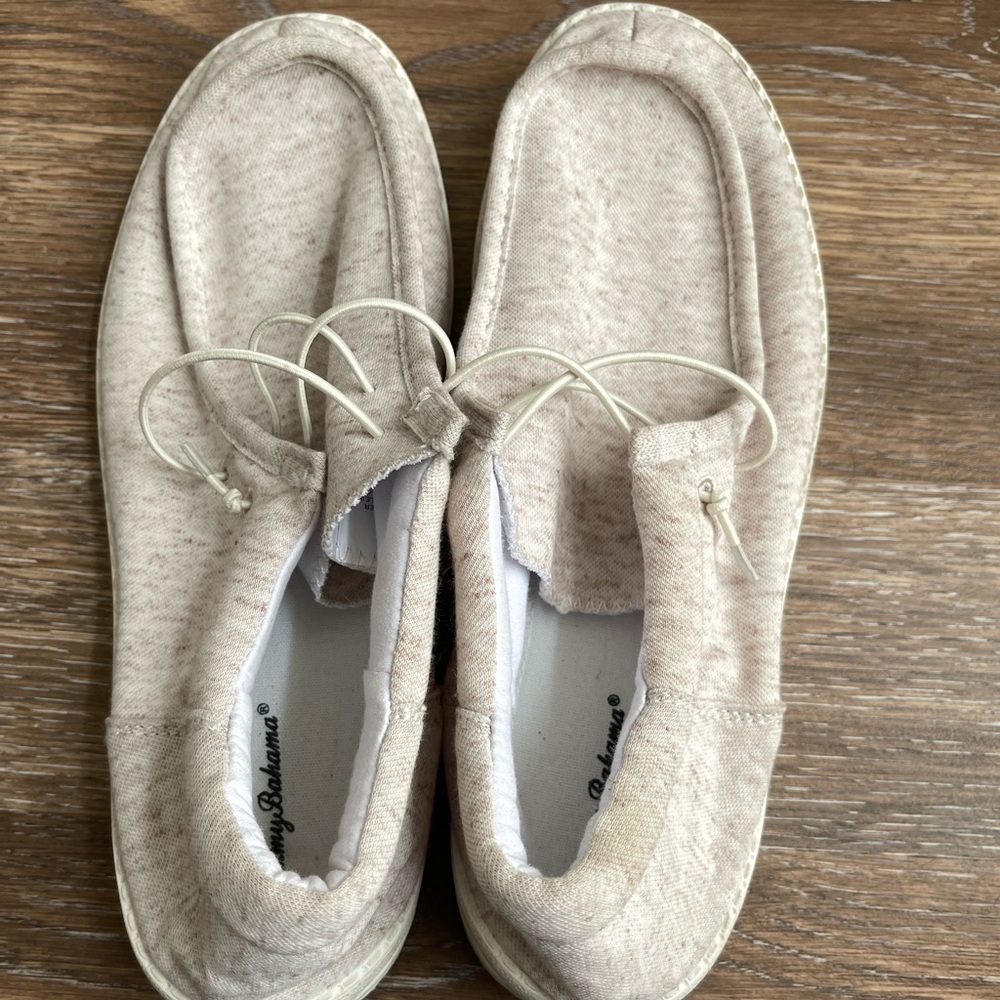 Tommy Bahama slip on shoes. Worn once outside!